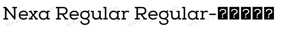 Nexa Regular Regular字体转换